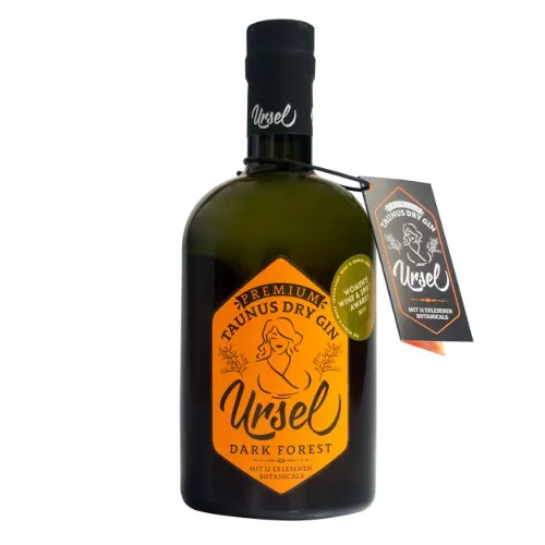 Taunus Dry Gin, Ursel Dark Forest, Flasche 0,5l (Einweg)